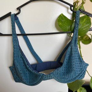 Acacia Geneva underwire mesh top blue